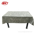 wholesale printed peva tablecloth with flannel back